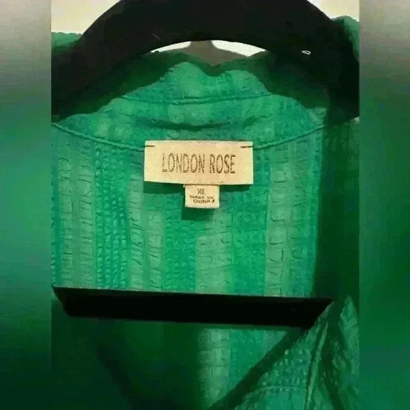 London Rose Women’s Button Down Top blouse - Picture 4 of 5